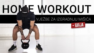 Vježbe s girjom za učinkovit rast mišića l Home Workout l GymBeam