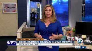 Palm Beach County school calendars, boundary changes approved