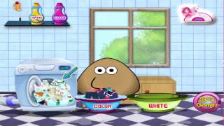 POU GAMES FOR KIDS - Pou Washing Clothes 2015 HD