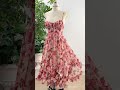 spaghetti straps v neck corset floral print chiffon high low dress dress corset prom fashion