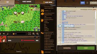 Code Combat python solution. Forest-miners