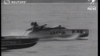 Motorboat racing at Torquay and New Jersey (1936)