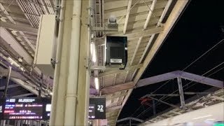 【岡山駅ホームドア設置状況7】使用開始日が決まった22番のりば（2019-11-15）