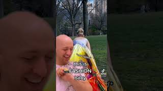 Shooting fashion in Central Park with Queen Astraea #shorts #dress #gown #princess #weddingdress