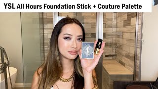 YSL Couture Palette and All Hours Foundation Stick Review and Demo