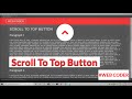 Scroll Back to top button using HTML & CSS