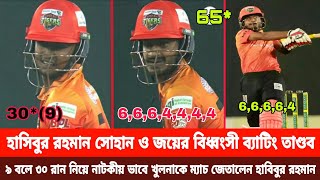 হাবিবুর রহমান সোহানের বিধ্বংসী ব্যাটিং । Habibur rahman shohan batting । Mahmudul hasan joy batting।