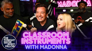 Madonna, Jimmy Fallon and The Roots Sing "Music" (Classroom Instruments) | The Tonight Show