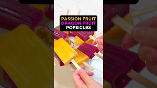 SUPER-FRUIT POPSICLES ANYONE? Easy to make Dragon Fruit and Passion Fruit popsicles💖 #Recipe #Want