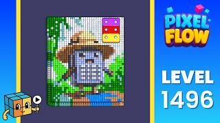Pixel Flow Level 1496 Walkthrough Solution