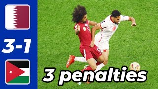 Akram Afif penalty goal for Qatar vs Jordan - ASIAN CUP final