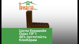 Цегла Керамейя Онікс ПР 1 48% пустотність КлінКерам