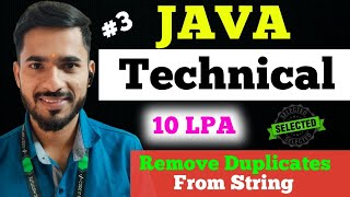 Java Technical Interview Question | Remove Duplicates From String | aadiandjava