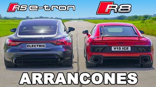 Audi R8 vs RS e-tron GT: ARRANCONES