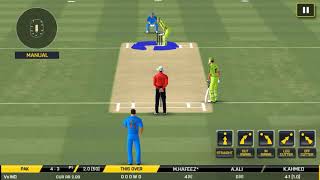 K Ahamed taking bowled in Ind vs Pakistan real cricket go