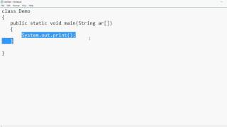 Core java- Writing the first Hello world program
