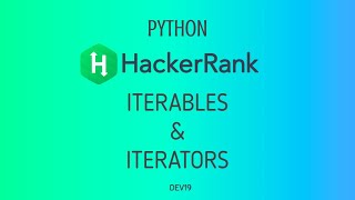 #30 : Iterables & Iterators | Hackerrank Python Solutions