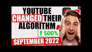 YouTube’s Algorithm CHANGED! 🥺 The Latest 2022 YouTube Algorithm Explained (September 2022) #shorts