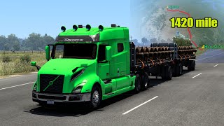 American Truck Simulator, Long Delivery | Volvo VNL 740 (ProMods) #ats #americantrucksimulator