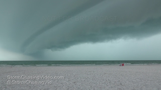 Siesta Key FL, Wicked Clouds and High Winds From Storm - 2/18/2017