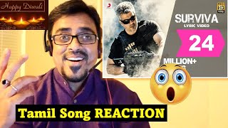 vivegam song | REACTION | Surviva Official Song Video | Ajith Kumar | Anirudh | Siva #tamilreaction