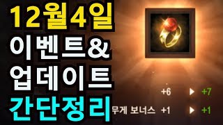 리니지m 12월4일 업데이트\u0026이벤트 간단 정리 (코인에 손대지 말고 자물쇠 잠급시다.)