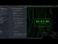 ASMR Programming - Matrix Digital Clock - No Talking