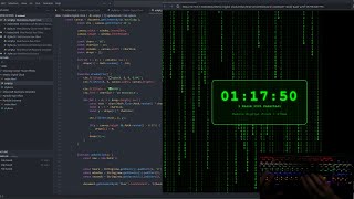 ASMR Programming - Matrix Digital Clock - No Talking