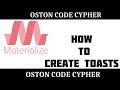 How to create simple Toasts on your website - Materialize