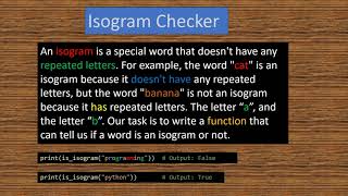 Isogram Detection in Python: Programming Exercise Solution