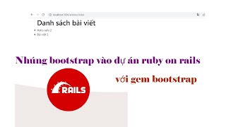 Nhúng bootstrap vào dự án ruby on rails với gem bootstrap | dandev