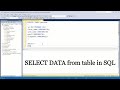 How to SELECT data from table in SQL