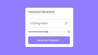Create Random Password Generator in HTML CSS & JavaScript | Strong Password Gene