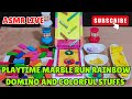 ASMR LIVE 🔴🌈 PLAYTIME MARBLE RUN RAINBOW DOMINO AND COLORFUL STUFFS #playtime #asmr #satisfying