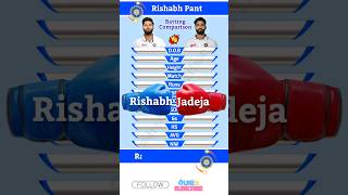 Rishabh Pant vs Ravindra Jadeja 💙 vs 💙 Test Batting Comparison 156 #shorts #cricket