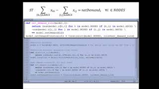 Pyomo for MCNFP Shortest Path Problem - Decision Variables, Objective and Constraints (Part 2)