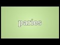 Paries Meaning