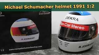 Michael Schumacher mini helmet -First GP Race 1991 - Schuberth 1:2 scale mini helmet