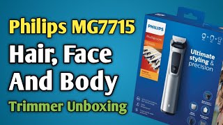 Philips MG7715/15 13-in-1 Hair, Face and Body Multigroomer Trimmer Unboxing