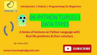 Python Tutorial for Beginners 6 | Python Tuples