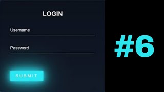 Animated Login Form With Glowing Button Using Only CSS | Techy Mahesh