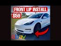 2022 TESLA MODEL 3 FRONT LIP INSTALL ($59 eBay)