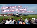 Helikopter mendarat darurat di lapangan desa Samong kecamatan Ulujami kabupaten Pemalang Jawa Tengah