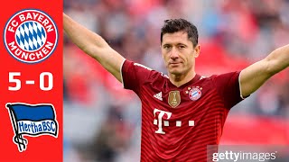 Bayern Munich vs Hertha 5-0 Highlights & Goals | 28/08/2021 HD