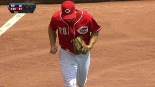 SD@CIN: Heisey makes a great reaching grab on liner