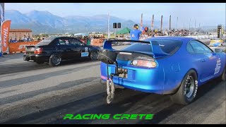 SUBARU KAKARAKIS VS SUPRA XATZIKOUVAS - DRAGSTER TYMPAKI 3 APRIL 2016