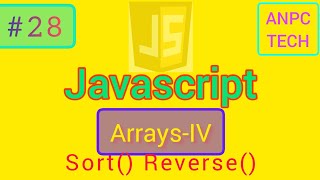Array Methods Part 4: Sort and Reverse in JavaScript | JavaScript Course in Bengali