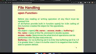 Python - File Handling Part 1 - Class XII