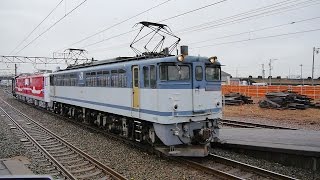 名古屋鉄道 EL120形 121号機+122号機　東芝府中事業所出場 甲種輸送その2 in 天竜川