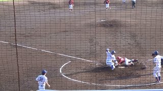 2016/10/2　小林颯 （桜美林大学）　センターから本塁捕殺　3年秋